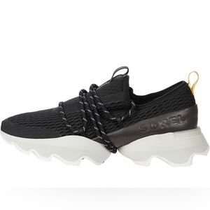 SOREL  Women's KINETIC IMPACT LACE Sneakers BLACK / WHITE Size 9